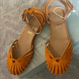 Verderosmarino Orange Flat Sandals Vintage-Inspired